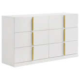 Best Furniture Outlet - Coaster - Ines 6-drawer Bedroom Dresser Cabinet White High Gloss - 223093