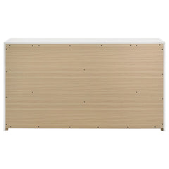 Ines 6-drawer Bedroom Dresser Cabinet White High Gloss