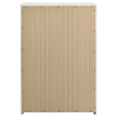 Ines 5-drawer Bedroom Chest of Drawers White High Gloss
