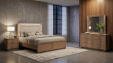 Best Furniture Outlet - Coaster - Leanne 4-piece Eastern King Bedroom Set Light Oak - 223131KE-S4
