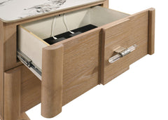 Leanne 4-piece Eastern King Bedroom Set Light Oak