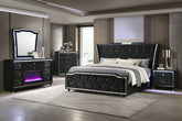 Best Furniture Outlet - Coaster - Lorient 5-piece California King Bedroom Set Black - 223161KW-S5B
