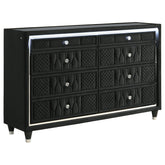 Best Furniture Outlet - Coaster - Lorient 8-drawer LED Bedroom Dresser Cabinet Black - 223163