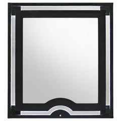 Ravenne Velvet Upholstered LED Dresser Mirror Black