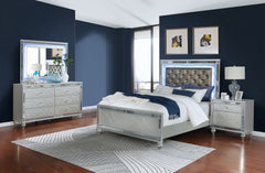 Best Furniture Outlet - Coaster - Gunnison 4-piece California King Bedroom Set Silver Metallic - 223211KW-S4