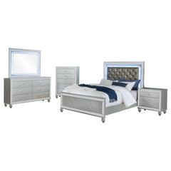 Gunnison 5-piece Queen Bedroom Set Silver Metallic
