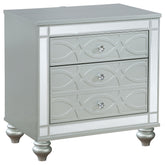 Best Furniture Outlet - Coaster - Gunnison 2-drawer Nightstand Silver Metallic - 223212