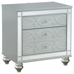 Best Furniture Outlet - Coaster - Gunnison 2-drawer Nightstand Silver Metallic - 223212