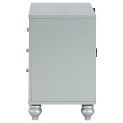 Gunnison 2-drawer Nightstand Silver Metallic