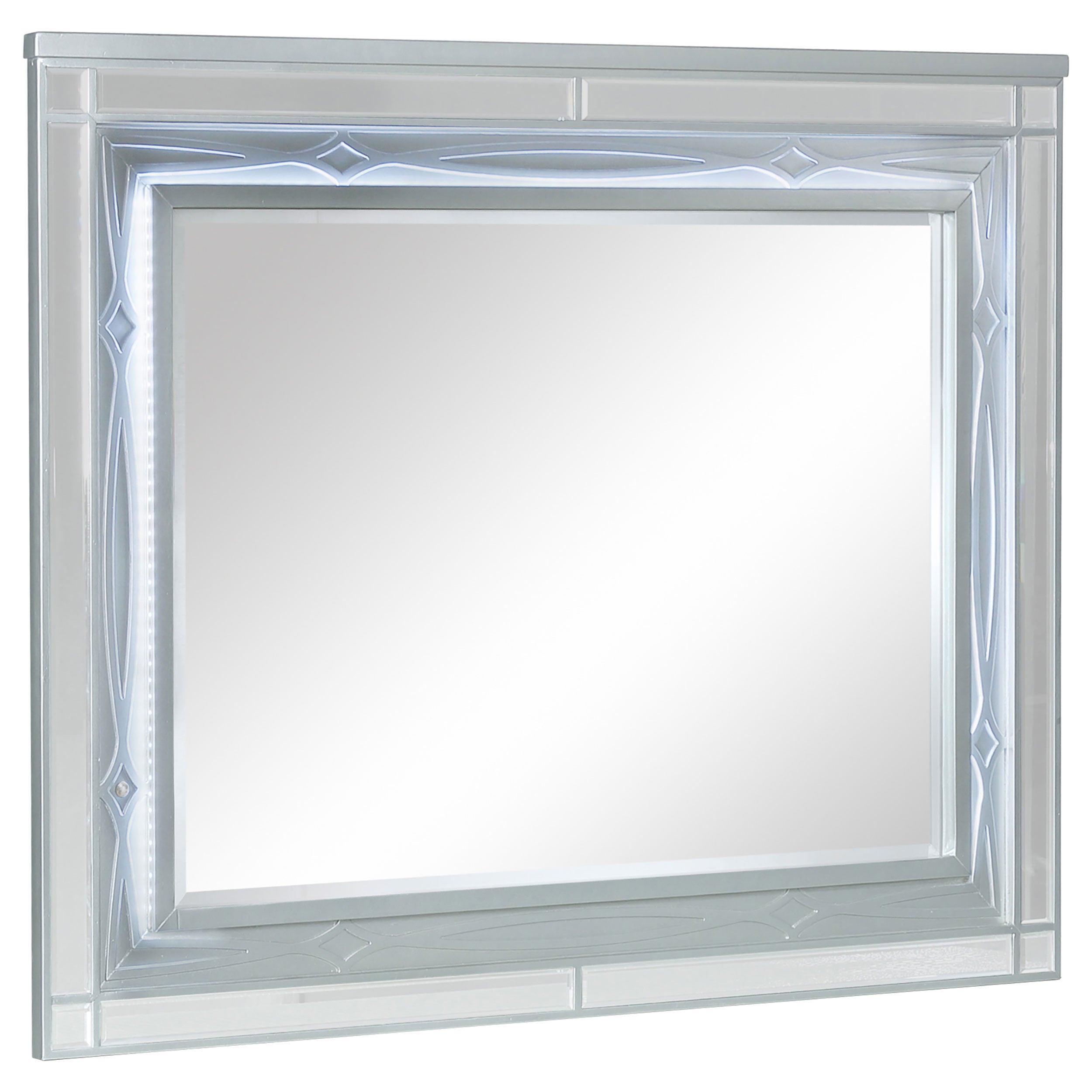 Best Furniture Outlet - Coaster - Gunnison Dresser Mirror Silver Metallic - 223214