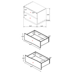 Winslow 2-drawer Nightstand Smokey Walnut