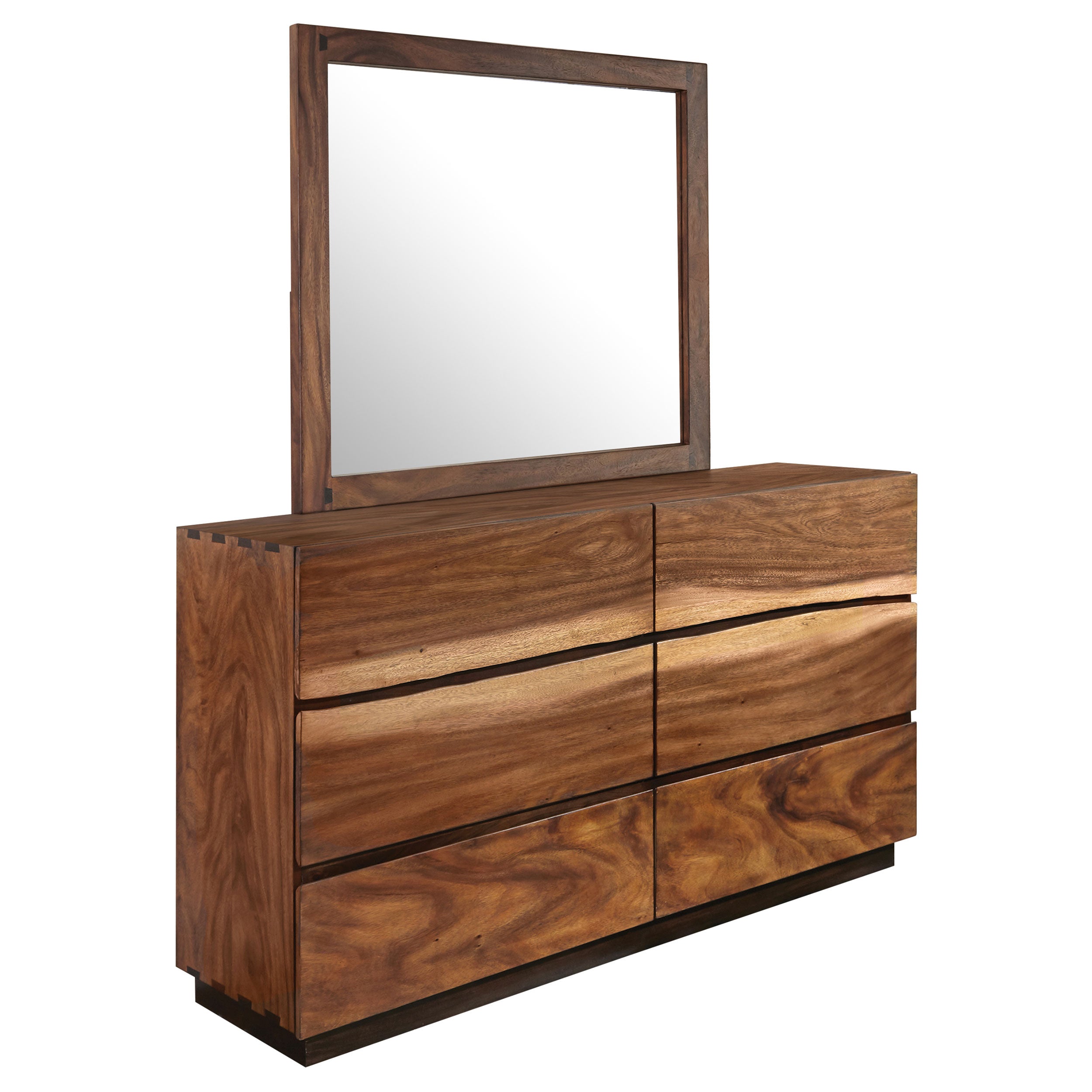 Best Furniture Outlet - Coaster - Winslow 6-drawer Dresser with Mirror Smokey Walnut - 223253M