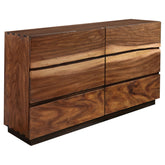 Best Furniture Outlet - Coaster - Winslow 6-drawer Dresser Smokey Walnut - 223253