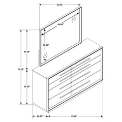 Durango 8-drawer Dresser with Mirror Smoked Peppercorn