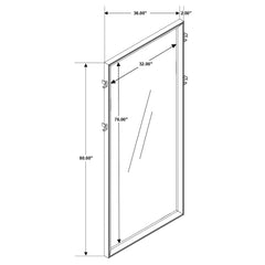 Durango 80-inch Standing Floor Mirror Smoked Peppercorn