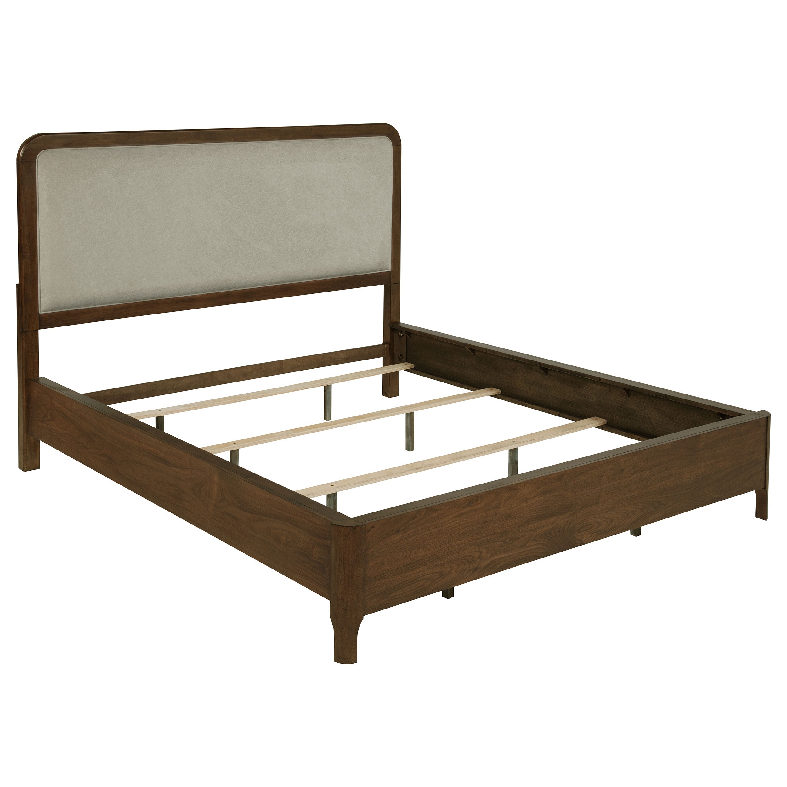 Best Furniture Outlet - Coaster - Maderia 57-inch Upholstered California King Panel Bed Walnut - 223321KW