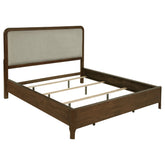 Best Furniture Outlet - Coaster - Maderia 57-inch Upholstered California King Panel Bed Walnut - 223321KW
