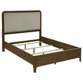 Best Furniture Outlet - Coaster - Maderia 57-inch Upholstered Queen Panel Bed Walnut - 223321Q