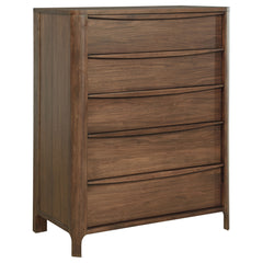 Best Furniture Outlet - Coaster - Maderia 5-drawer Chest of Drawers Walnut - 223325
