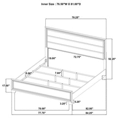 Wright 4-piece Eastern King Bedroom Set Brown Oak