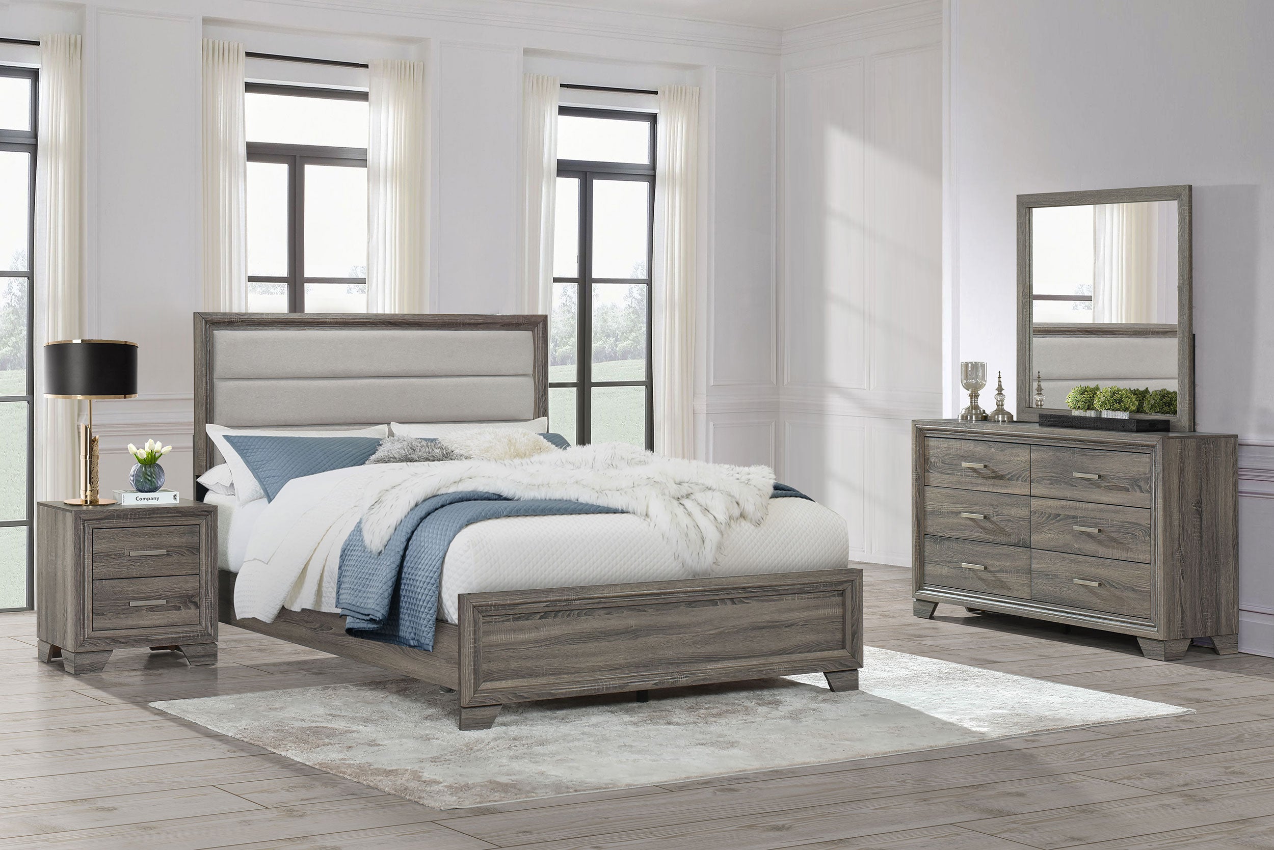 Best Furniture Outlet - Coaster - Wright 4-piece Queen Bedroom Set Brown Oak - 223341Q-S4