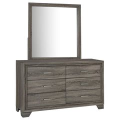 Best Furniture Outlet - Coaster - Wright 6-drawer Dresser and Mirror Brown Oak - 223343M