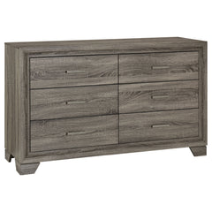 Best Furniture Outlet - Coaster - Wright 6-drawer Dresser Cabinet Brown Oak - 223343