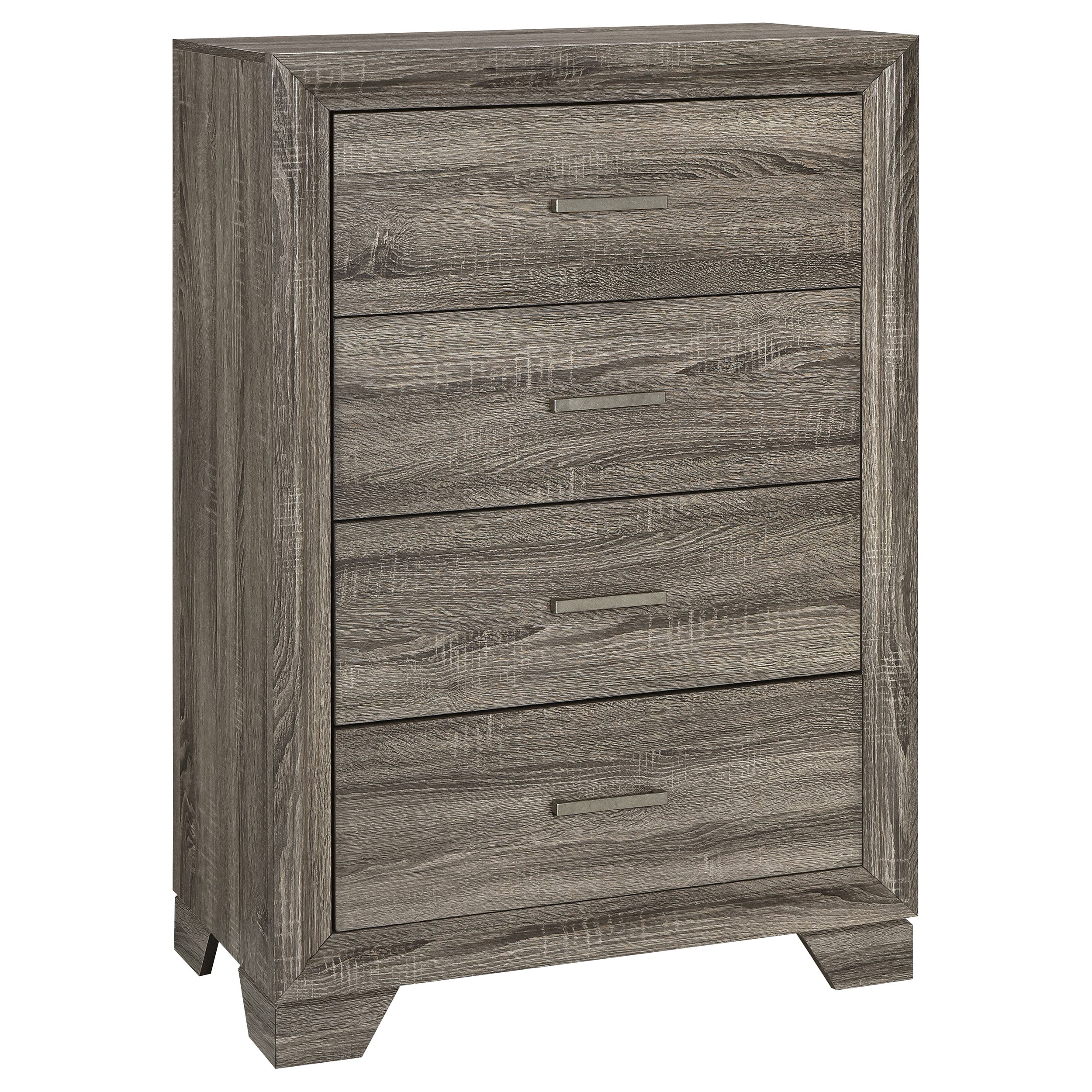 Best Furniture Outlet - Coaster - Wright 4-drawer Chest of Drawers Brown Oak - 223345