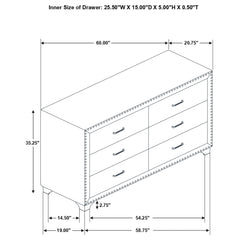 Melody 4-piece California King Bedroom Set Pacific Blue