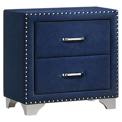 Best Furniture Outlet - Coaster - Melody Upholstered 2-drawer Nightstand Pacific Blue - 223372
