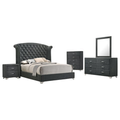 Best Furniture Outlet - Coaster - Melody 5-piece California King Bedroom Set Grey - 223381KW-S5