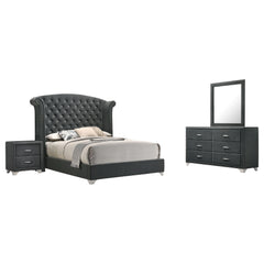 Best Furniture Outlet - Coaster - Melody 4-piece Queen Bedroom Set Grey - 223381Q-S4