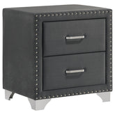 Best Furniture Outlet - Coaster - Melody Upholstered 2-drawer Nightstand Grey - 223382