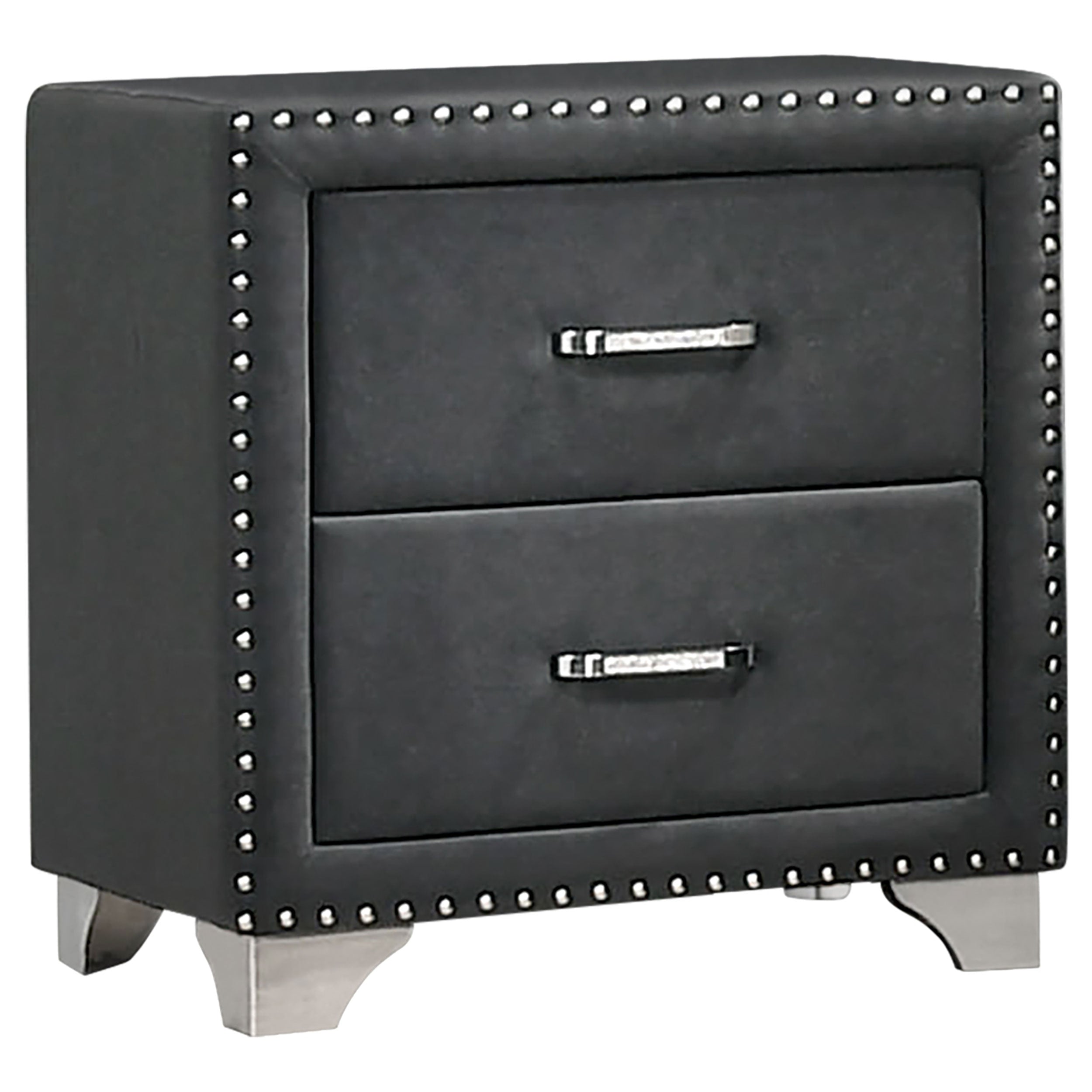 Best Furniture Outlet - Coaster - Melody Upholstered 2-drawer Nightstand Grey - 223382