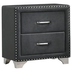 Best Furniture Outlet - Coaster - Melody Upholstered 2-drawer Nightstand Grey - 223382