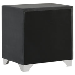 Melody Upholstered 2-drawer Nightstand Grey