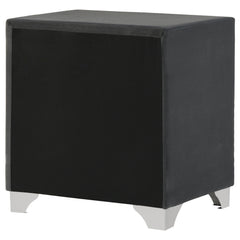 Melody Upholstered 2-drawer Nightstand Grey