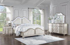 Best Furniture Outlet - Coaster - Evangeline 4-piece California King Bedroom Set Silver Oak - 223391KW-S4