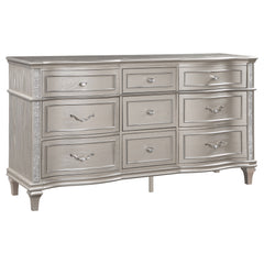 Evangeline 4-piece California King Bedroom Set Silver Oak