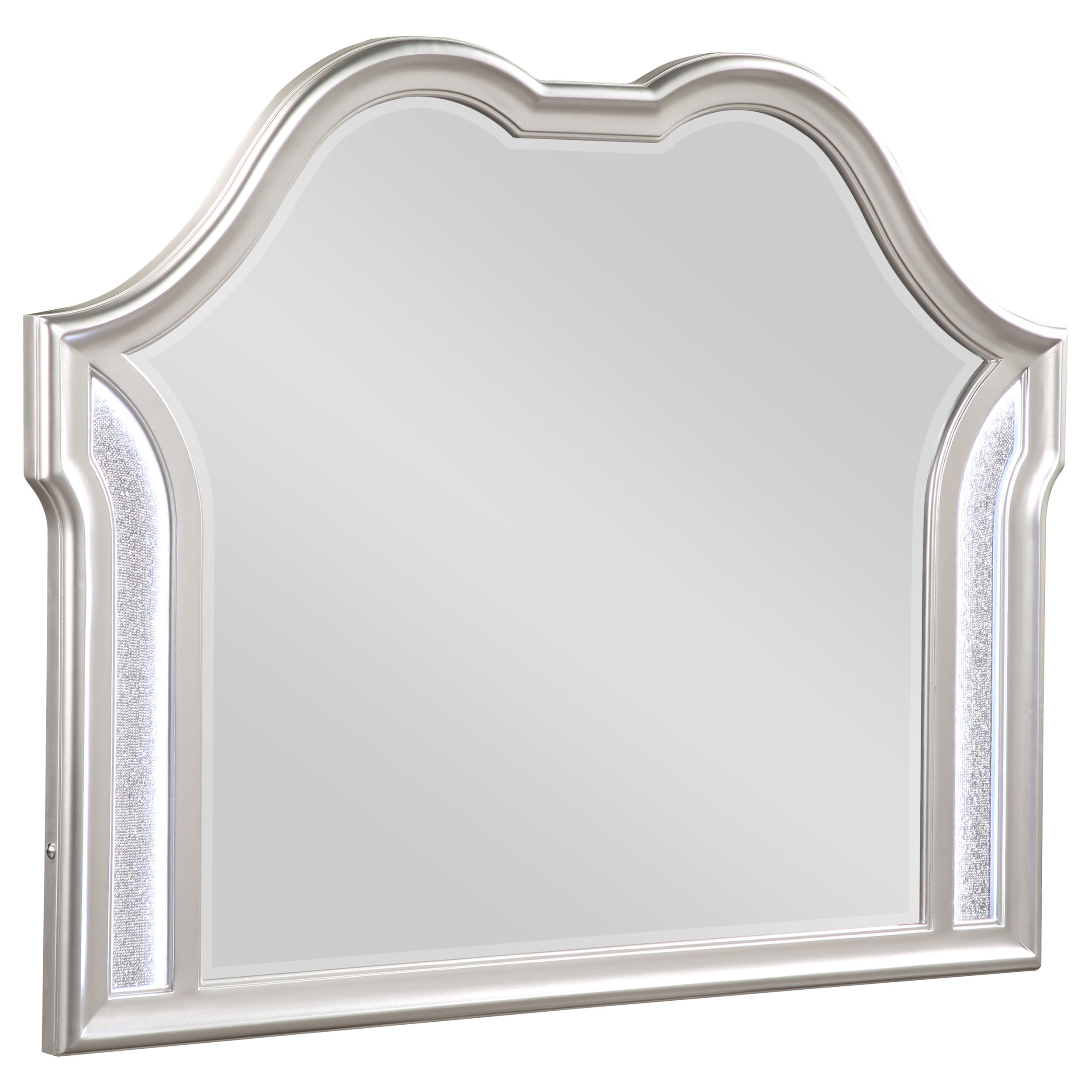 Best Furniture Outlet - Coaster - Evangeline Dresser Mirror Silver Oak - 223394