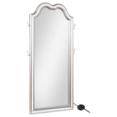 Best Furniture Outlet - Coaster - Evangeline Full Length LED Light Floor Mirror Silver Oak - 223400
