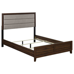 Best Furniture Outlet - Coaster - Welsley 50-inch Upholstered Queen Bed Walnut - 223441Q