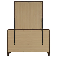 Welsley 6-drawer Dresser and Mirror Walnut