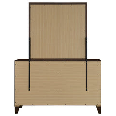 Welsley 6-drawer Dresser and Mirror Walnut
