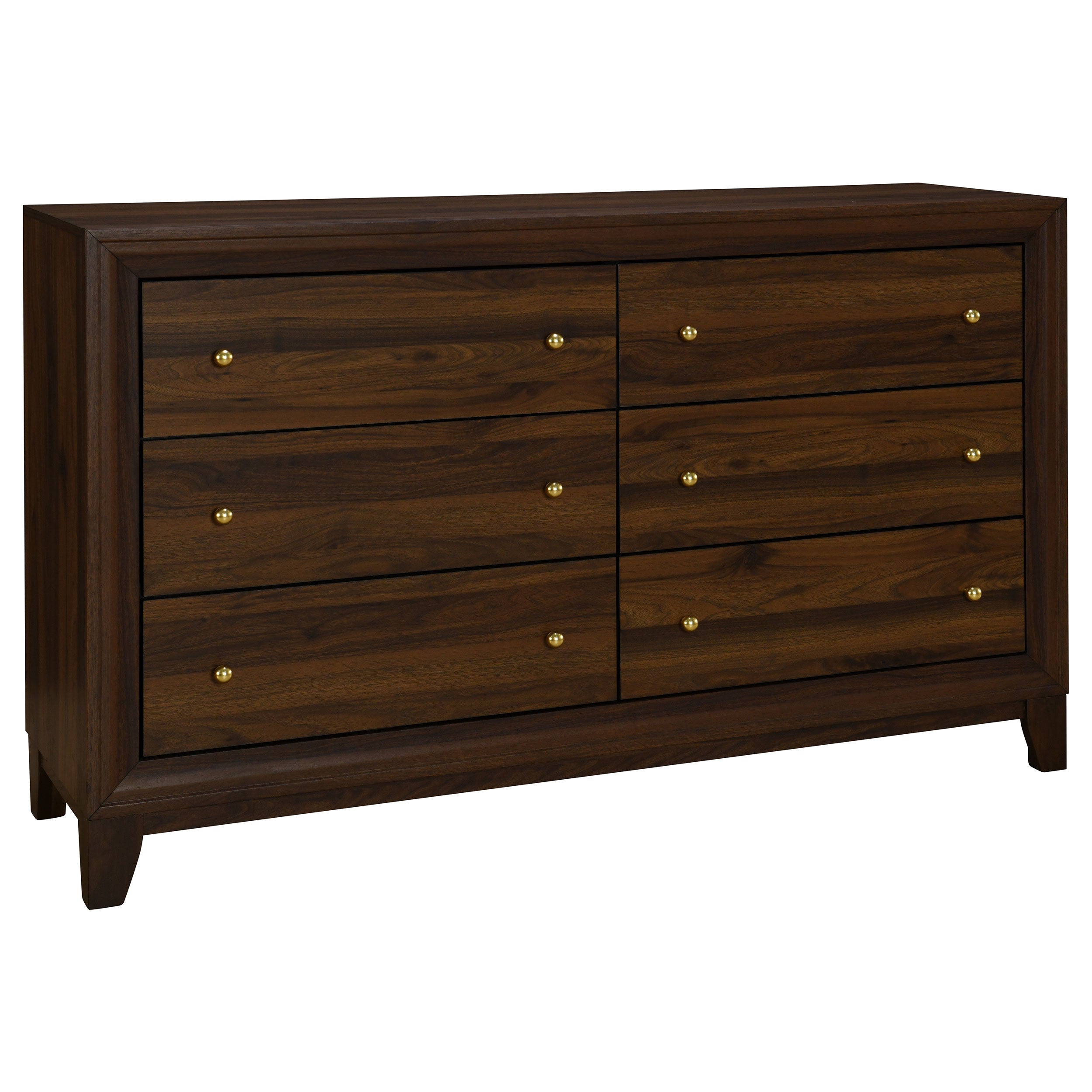 Best Furniture Outlet - Coaster - Welsley 6-drawer Dresser Cabinet Walnut - 223443