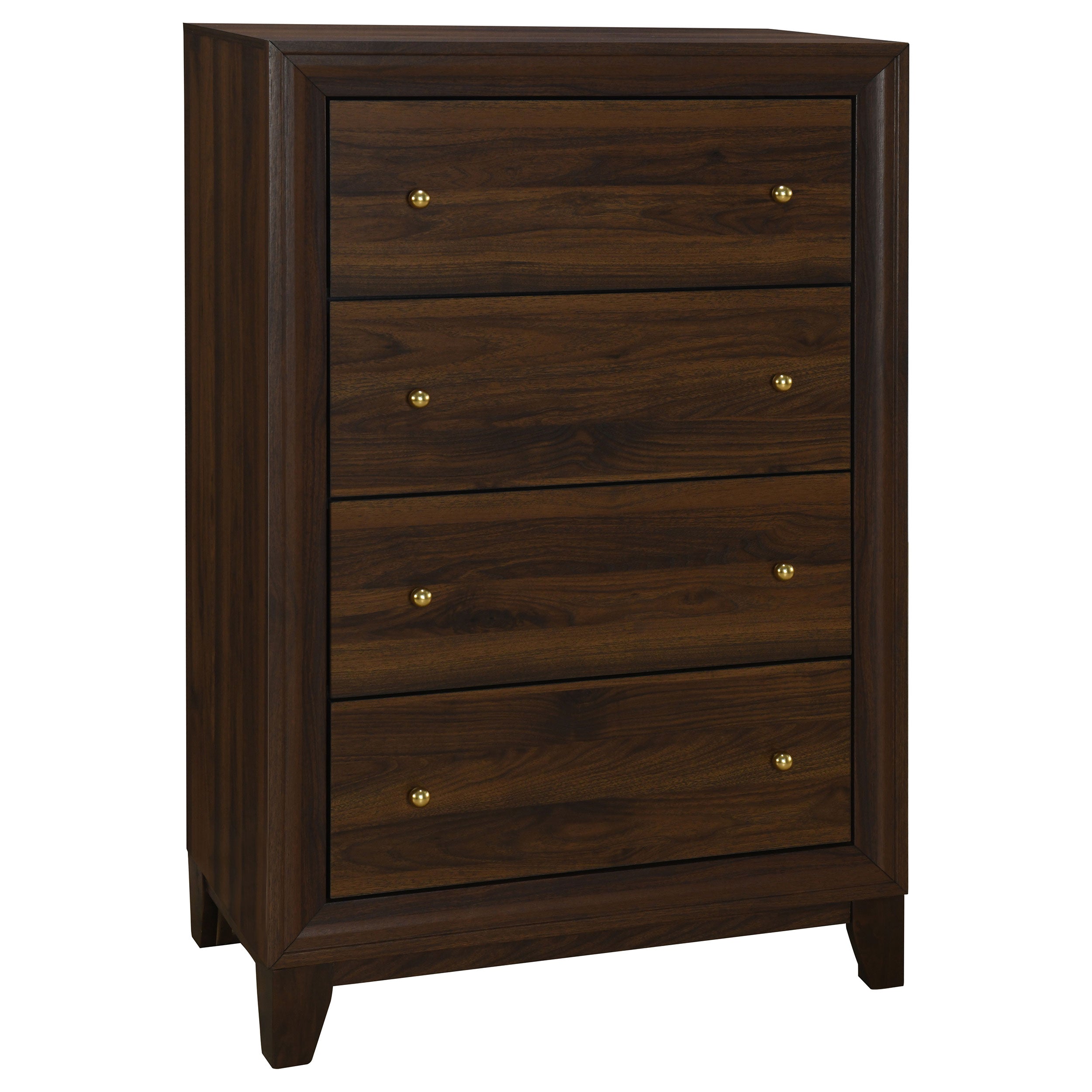 Best Furniture Outlet - Coaster - Welsley 4-drawer Chest of Drawers Walnut - 223445