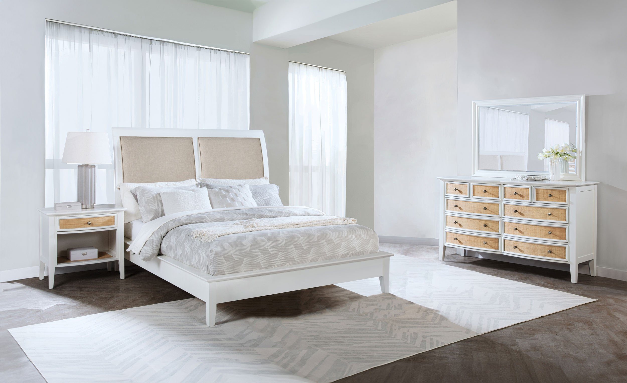 Best Furniture Outlet - Coaster - Bexhill 4-piece Eastern King Bedroom Set White - 223471KE-S4