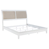 Best Furniture Outlet - Coaster - Bexhill 56-inch Upholstered Eastern King Panel Bed White - 223471KE