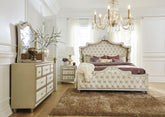 Best Furniture Outlet - Coaster - Antonella 4-piece Eastern King Bedroom Set Ivory - 223521KE-S4