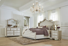 Best Furniture Outlet - Coaster - Antonella 5-piece Eastern King Bedroom Set Ivory - 223521KE-S5